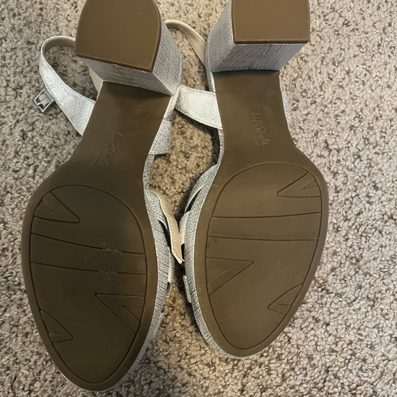 Life Stride Women's Silver Sandals - Picture 2 of 3